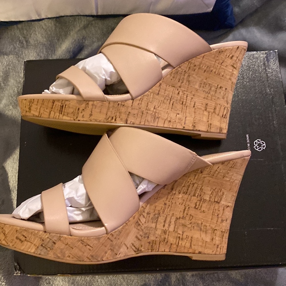 Charle and David wedge shoe brand new 4 1/2 inch heel with a 1 inch front